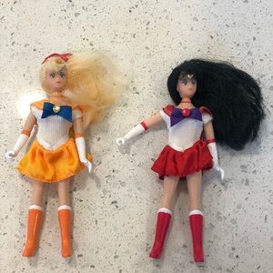 Sailor Moon bundle 1995 90s action figures/dolls (six total)